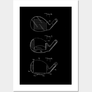 Golf Club Vintage Patent Drawing Posters and Art